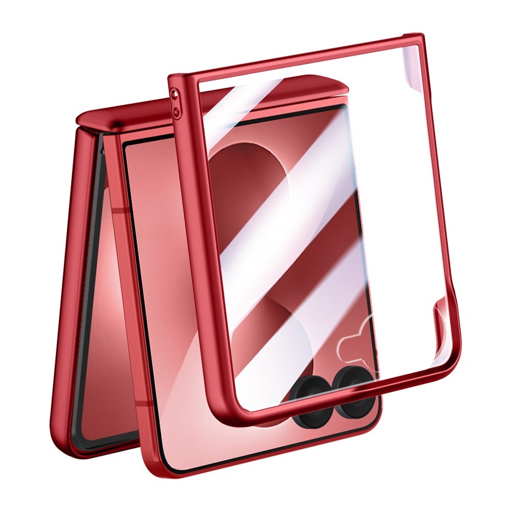 Samsung Galaxy Z Flip8 EIDERWOOD Case - Built-in Screen Protection & Stand Function - Red