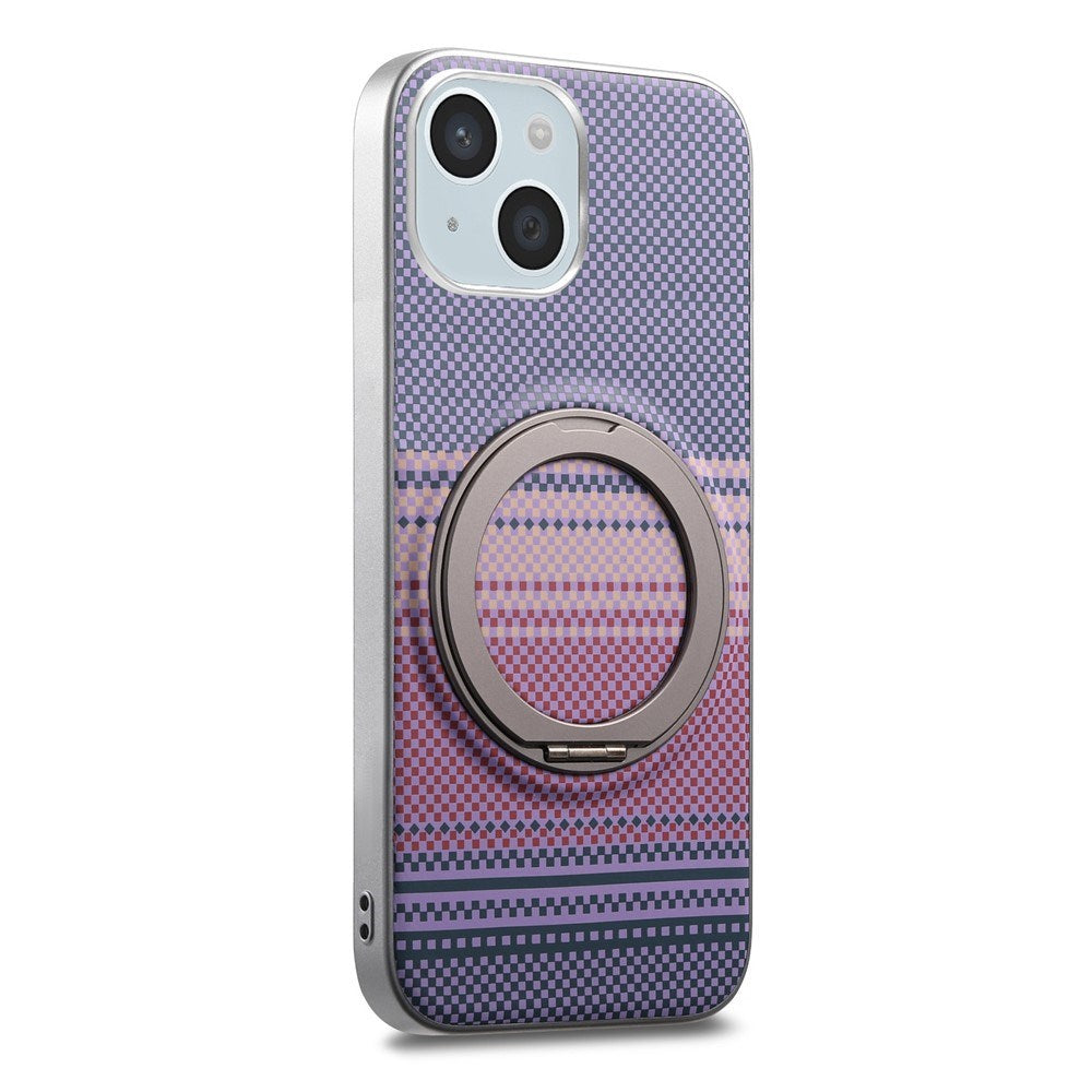 iPhone 14 / 13 EIDERWOOD Hybrid Plastic Gradient Case with Rotating Kickstand - MagSafe Compatible - Purple