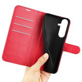 Samsung Galaxy S26 FE EIDERWOOD Flip Case with Card Holder & Stand Function - Red