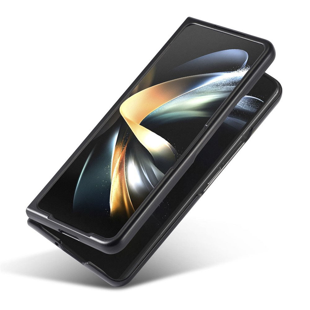 Samsung Galaxy Z Fold8 Ultra LC.IMEEKE Faux Leather Case with Carbon Fiber - Black