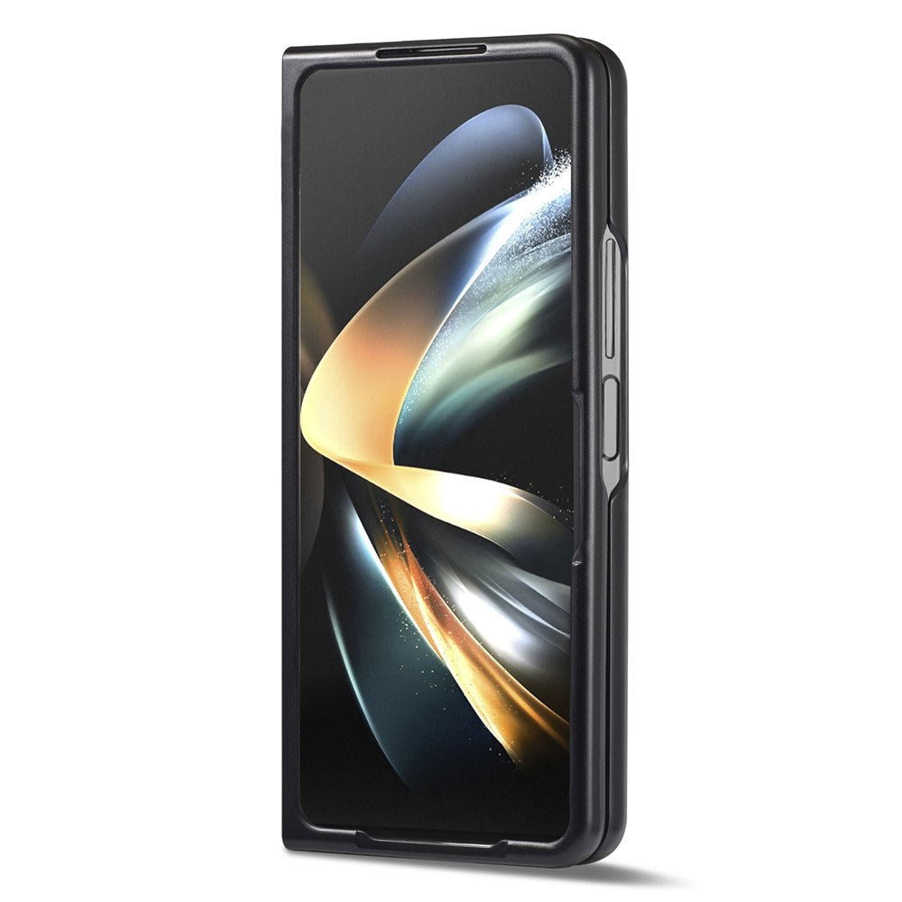 Samsung Galaxy Z Fold8 Ultra LC.IMEEKE Faux Leather Case with Carbon Fiber - Black