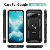 Google Pixel 11 Pro XL EIDERWOOD Tough Case with 360 Rotatable Kickstand - Black