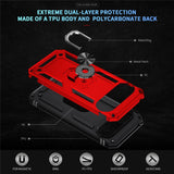 Google Pixel 11 Pro XL EIDERWOOD Tough Case with 360 Rotatable Kickstand - Red