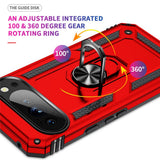 Google Pixel 11 Pro XL EIDERWOOD Tough Case with 360 Rotatable Kickstand - Red