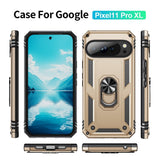 Google Pixel 11 Pro XL EIDERWOOD Tough Case with 360 Rotatable Kickstand - Gold