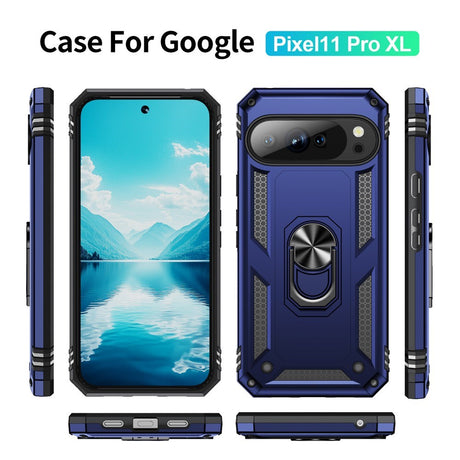 Google Pixel 11 Pro XL EIDERWOOD Tough Case with 360 Rotatable Kickstand - Blue