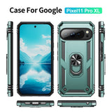 Google Pixel 11 Pro XL EIDERWOOD Tough Case with 360 Rotatable Kickstand - Turquoise