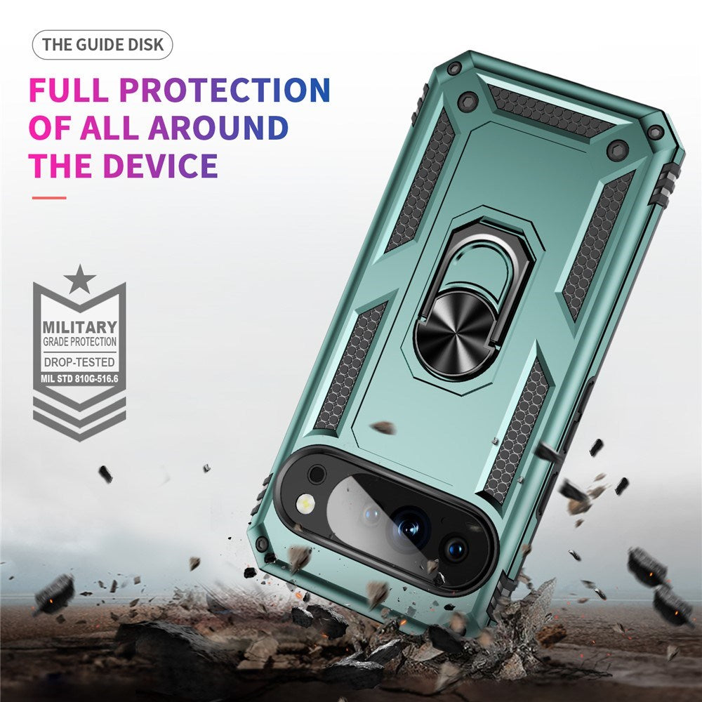 Google Pixel 11 Pro XL EIDERWOOD Tough Case with 360 Rotatable Kickstand - Turquoise