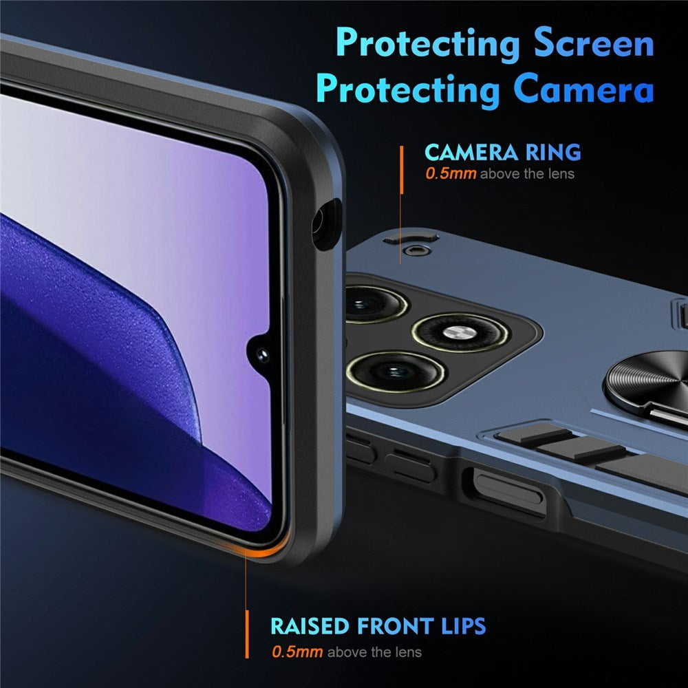 Motorola Edge 70 Pro EIDERWOOD Magnetic Hybrid Rugged Case with Kickstand - Blue