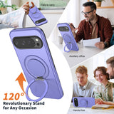 Google Pixel 11 / 11 Pro EIDERWOOD Hybrid Plastic Case with Rotating Kickstand - MagSafe Compatible - Purple