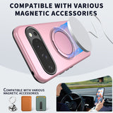 Google Pixel 11 / 11 Pro EIDERWOOD Hybrid Plastic Case with Rotating Kickstand - MagSafe Compatible - Pink