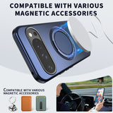 Google Pixel 11 / 11 Pro EIDERWOOD Hybrid Plastic Case with Rotating Kickstand - MagSafe Compatible - Blue