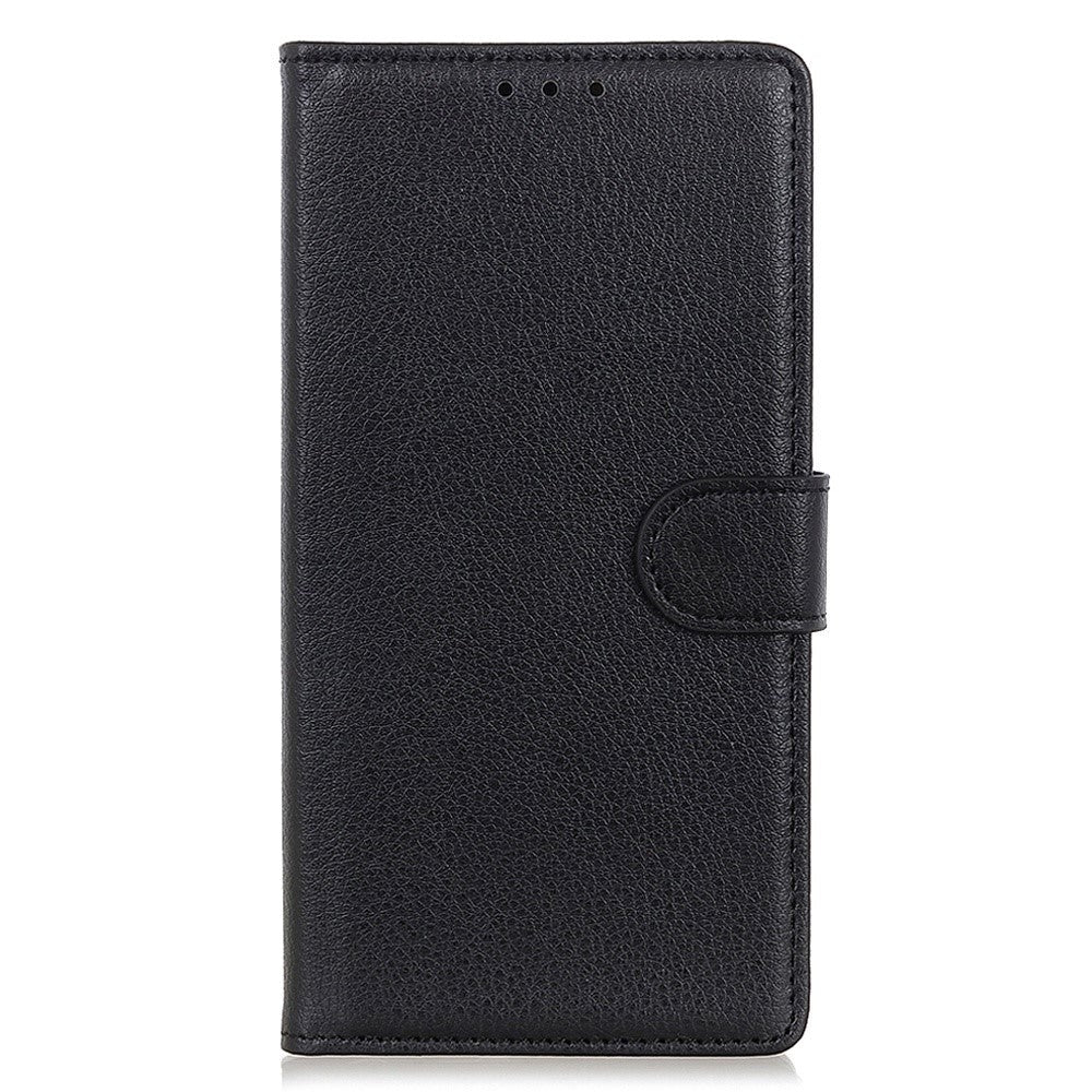 Samsung Galaxy A34 (5G) Litchi Leather Wallet Case - Black