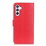 Samsung Galaxy A34 (5G) Litchi Leather Wallet Case - Red