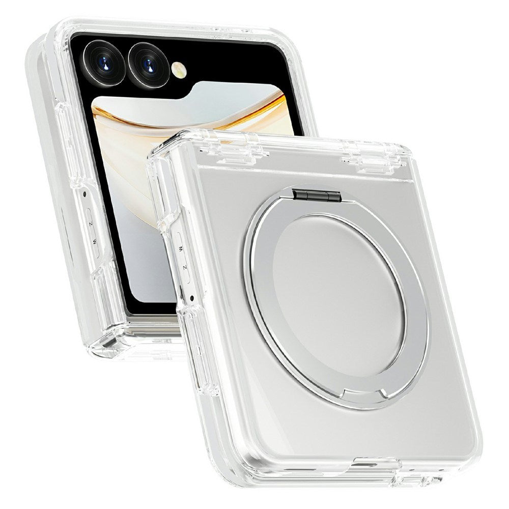 Samsung Galaxy Z Flip8 EIDERWOOD Hybrid Case with Rotatable Kickstand - Transparent