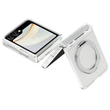 Samsung Galaxy Z Flip8 EIDERWOOD Hybrid Case with Rotatable Kickstand - Transparent
