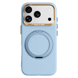 iPhone 17 Pro / 18 Pro ABEEL Hard Soft-Touch Plastic Case w. Kickstand - MagSafe Compatible - Light Blue