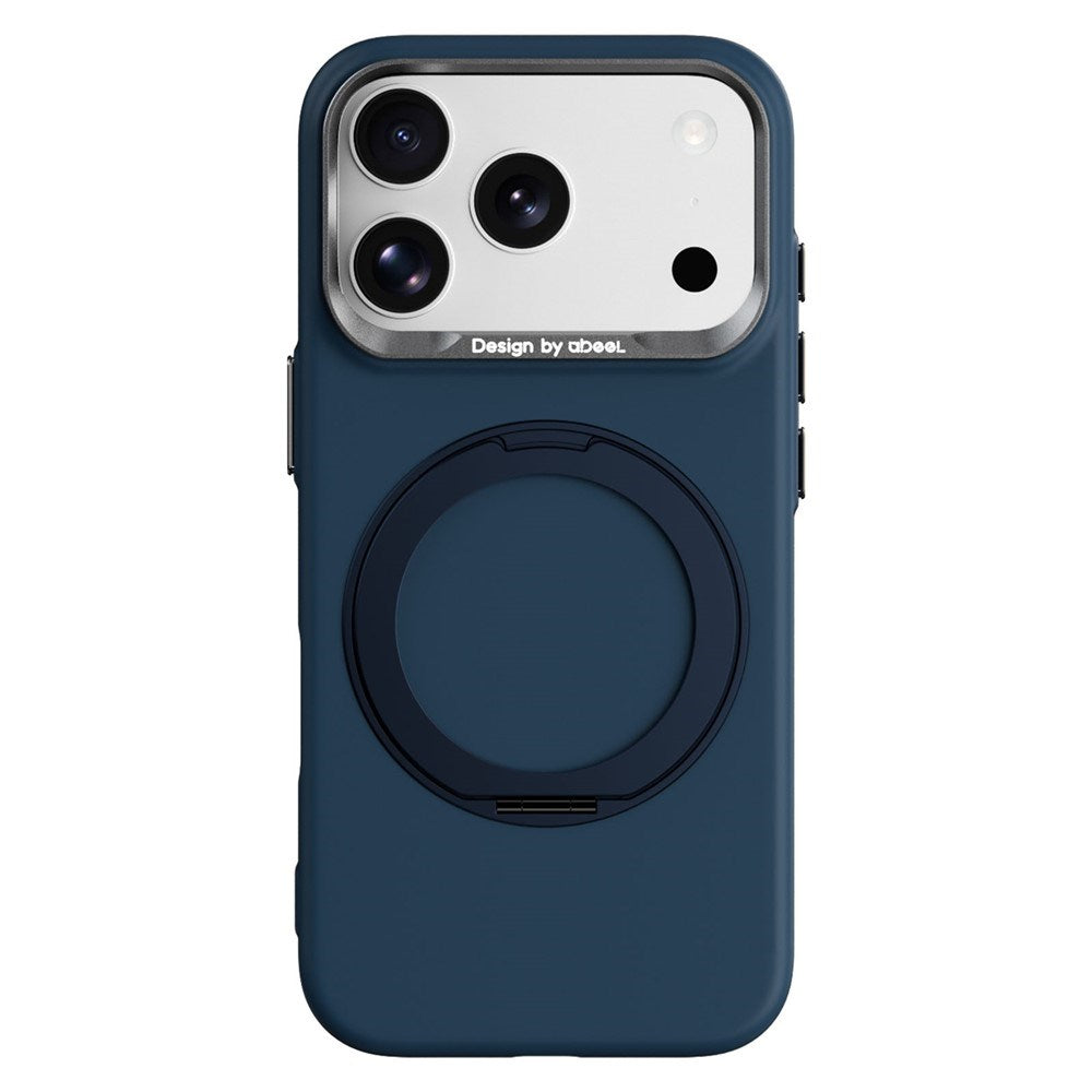 iPhone 17 Pro / 18 Pro ABEEL Hard Soft-Touch Plastic Case w. Kickstand - MagSafe Compatible - Dark Blue