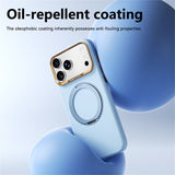 iPhone 17 Pro Max / 18 Pro Max ABEEL Hard Soft-Touch Plastic Case w. Kickstand - MagSafe Compatible - Light Blue