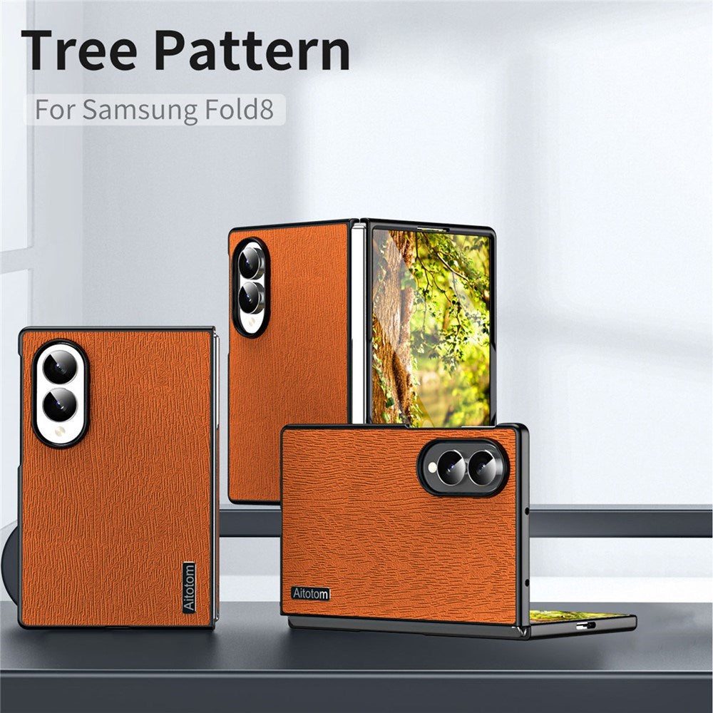 Samsung Galaxy Z Fold8 EIDERWOOD Hybrid Case with Wood Texture - Brown