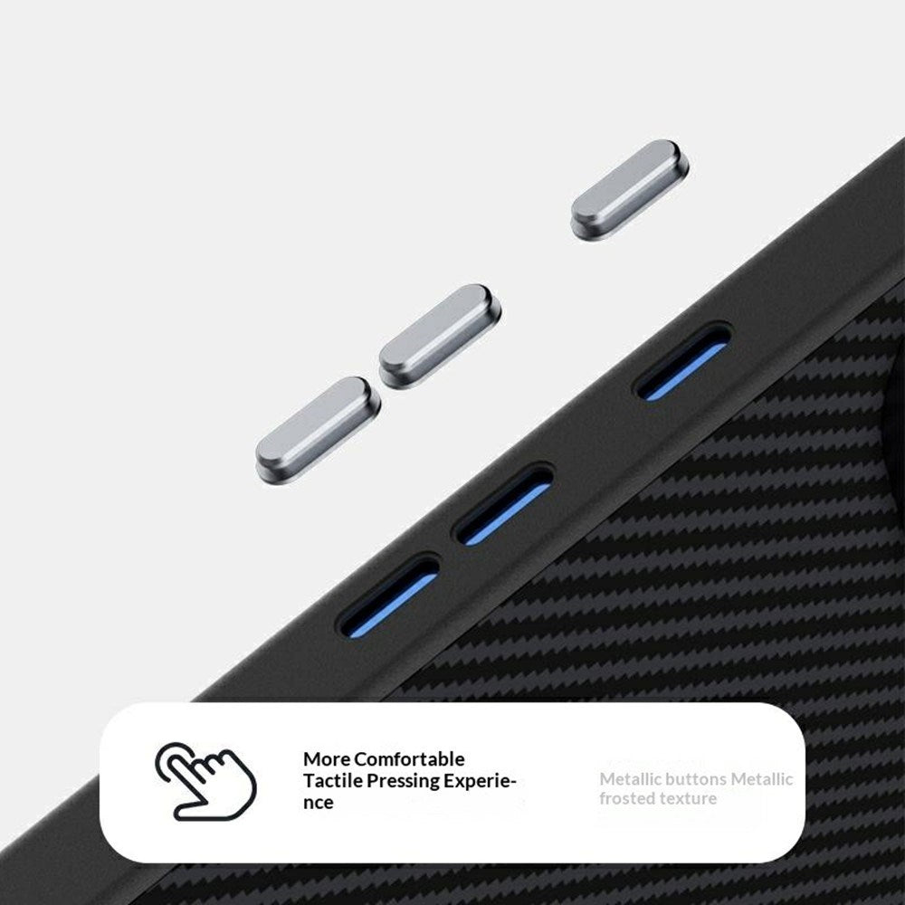 Google Pixel 11 Pro ABEEL Hybrid Case with Carbon Fiber Texture - Black / Blue