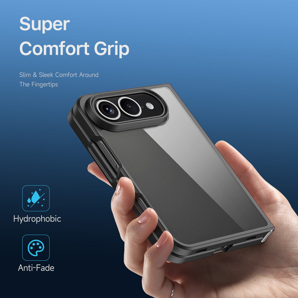 iPhone Fold DUX DUCIS Aimo Series Hybrid Case - Transparent / Black