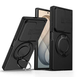 Samsung Galaxy Z Fold8 Ultra / Fold7 EIDERWOOD Hybrid Cover med 360° Rotatable Kickstand & Camera Protection - MagSafe Compatible - Black