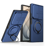 Samsung Galaxy Z Fold8 Ultra / Fold7 EIDERWOOD Hybrid Cover med 360° Rotatable Kickstand & Camera Protection - MagSafe Compatible - Blue
