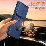 Samsung Galaxy Z Fold8 Ultra / Fold7 EIDERWOOD Hybrid Cover med 360° Rotatable Kickstand & Camera Protection - MagSafe Compatible - Blue