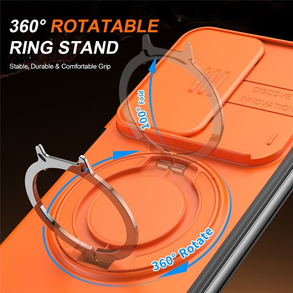 Samsung Galaxy Z Fold8 Ultra / Fold7 EIDERWOOD Hybrid Cover med 360° Rotatable Kickstand & Camera Protection - MagSafe Compatible - Orange
