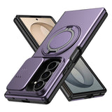 Samsung Galaxy Z Fold8 Ultra / Fold7 EIDERWOOD Hybrid Cover med 360° Rotatable Kickstand & Camera Protection - MagSafe Compatible - Purple