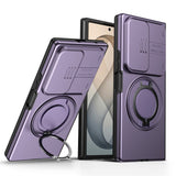 Samsung Galaxy Z Fold8 Ultra / Fold7 EIDERWOOD Hybrid Cover med 360° Rotatable Kickstand & Camera Protection - MagSafe Compatible - Purple
