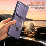 Samsung Galaxy Z Fold8 Ultra / Fold7 EIDERWOOD Hybrid Cover med 360° Rotatable Kickstand & Camera Protection - MagSafe Compatible - Purple