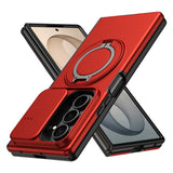 Samsung Galaxy Z Fold8 Ultra / Fold7 EIDERWOOD Hybrid Cover med 360° Rotatable Kickstand & Camera Protection - MagSafe Compatible - Red