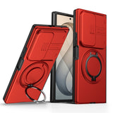 Samsung Galaxy Z Fold8 Ultra / Fold7 EIDERWOOD Hybrid Cover med 360° Rotatable Kickstand & Camera Protection - MagSafe Compatible - Red