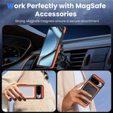 Google Pixel 11 / 11 Pro EIDERWOOD Case with Carbon Structure - MagSafe Compatible - Orange