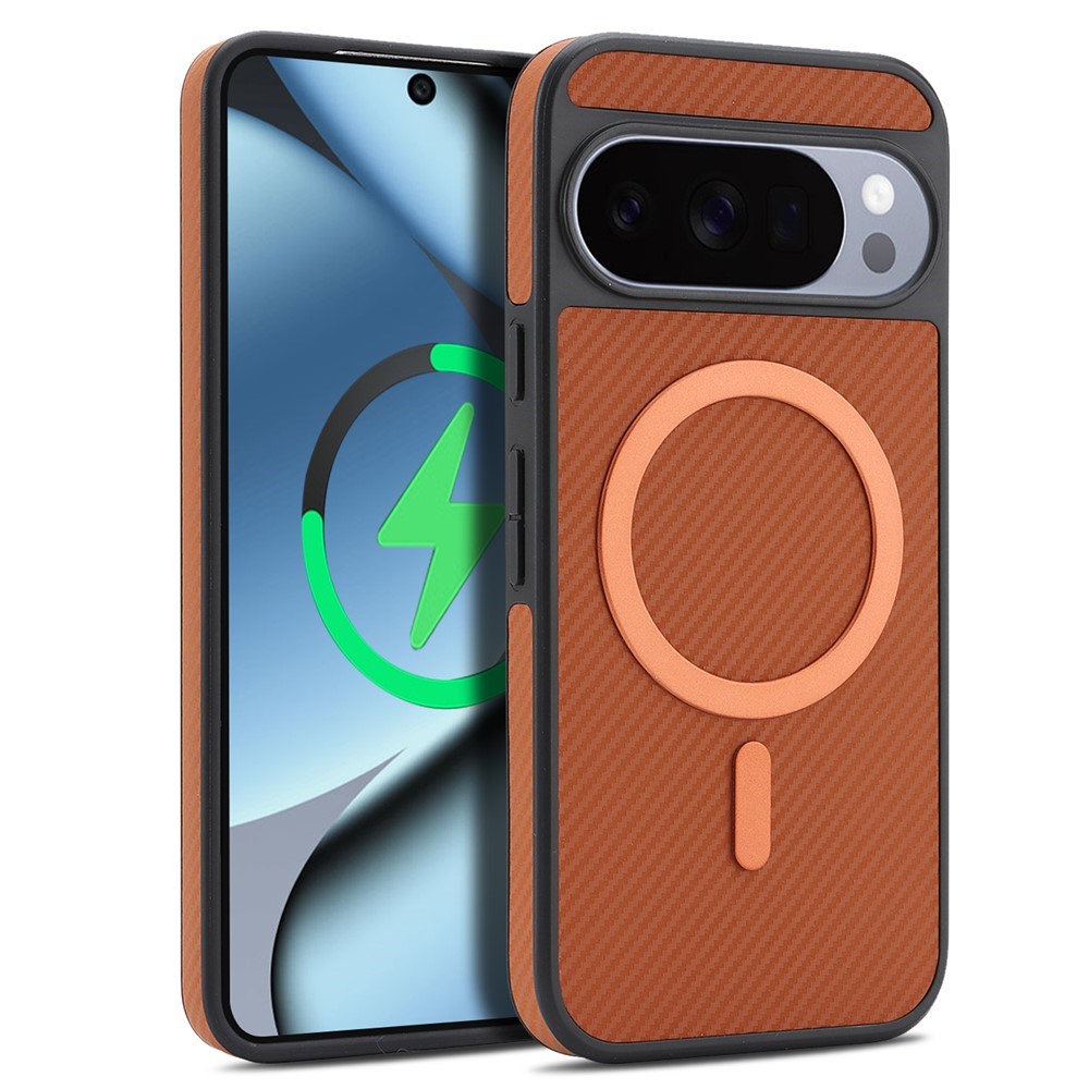 Google Pixel 11 Pro XL EIDERWOOD Case with Carbon Structure - MagSafe Compatible - Brown