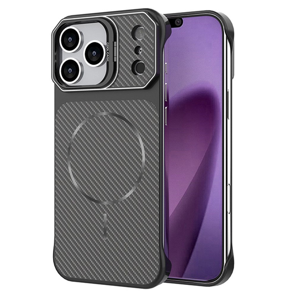 iPhone 18 Pro / 17 Pro EIDERWOOD Carbon Fiber Case w . Kickstand - MagSafe Compatible - Black