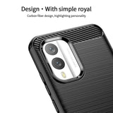 Nokia X30 Mofi Brushed Carbon Fiber Flexible Plastic Case - Black