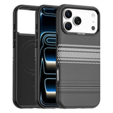 iPhone 18 Pro Max EIDERWOOD Case with Patterned Faux Leather Back - MagSafe Compatible - Grey