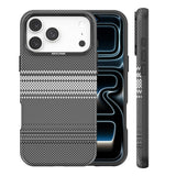 iPhone 18 Pro Max EIDERWOOD Case with Patterned Faux Leather Back - MagSafe Compatible - Grey