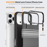 iPhone 18 Pro Max EIDERWOOD Case with Patterned Faux Leather Back - MagSafe Compatible - Grey