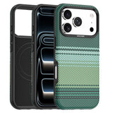 iPhone 18 Pro Max EIDERWOOD Case with Patterned Faux Leather Back - MagSafe Compatible - Green
