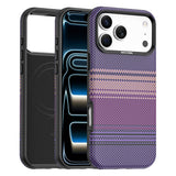 iPhone 18 Pro Max EIDERWOOD Case with Patterned Faux Leather Back - MagSafe Compatible - Purple