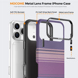 iPhone 18 Pro Max EIDERWOOD Case with Patterned Faux Leather Back - MagSafe Compatible - Purple