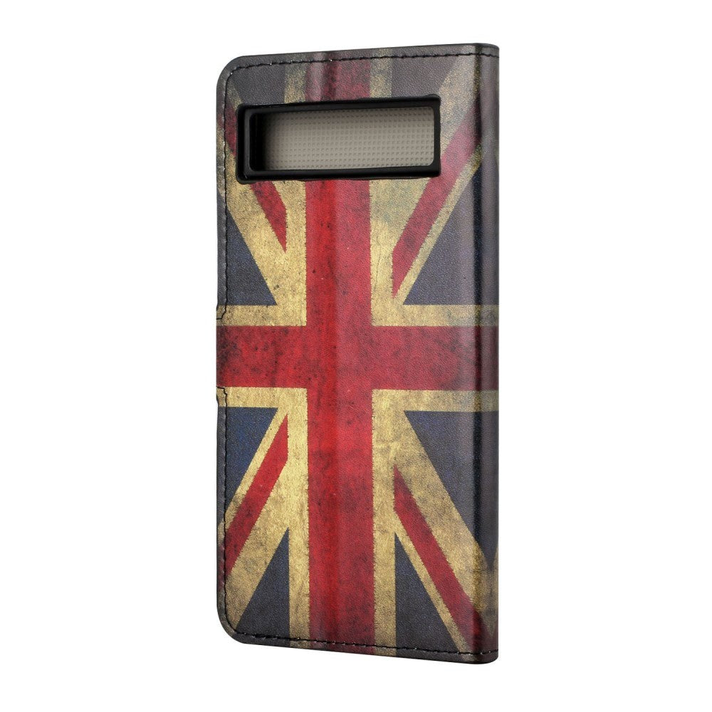 Google Pixel 7A Leather Case w. Wallet & Stand Function - Union Jack