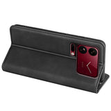 Xiaomi 18 Pro Max EIDERWOOD Artificial Leather Flip Case with Wallet and Stand Function - Black