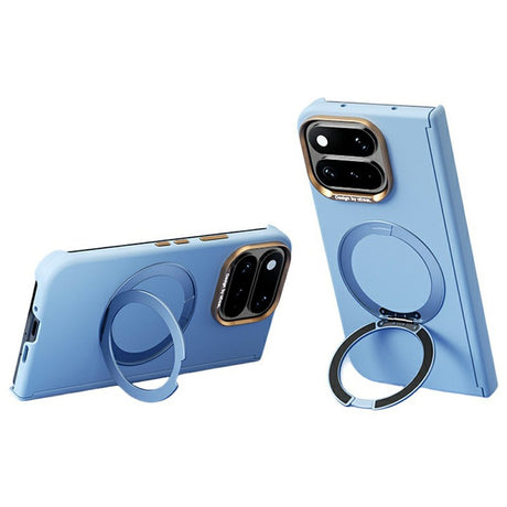 Google Pixel 11 Pro Fold ABEEL Hard Soft-Touch Plastic Case w. Kickstand - MagSafe Compatible - Light Blue