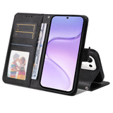 Honor 600 Smart EIDERWOOD Flip Cover in Faux Leather - Black