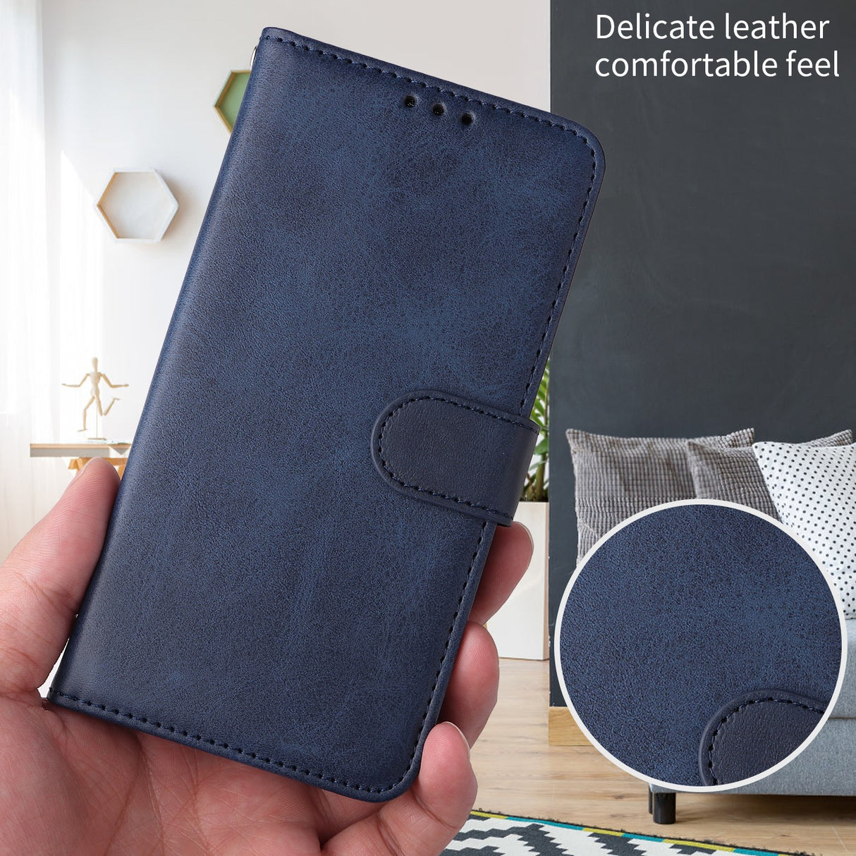 Honor 600 Smart EIDERWOOD Flip Cover in Faux Leather - Blue